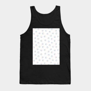 Smiley Face Pattern, Cyan Magenta Yellow Black, CMYK Tank Top